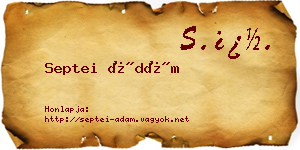 Septei Ádám névjegykártya